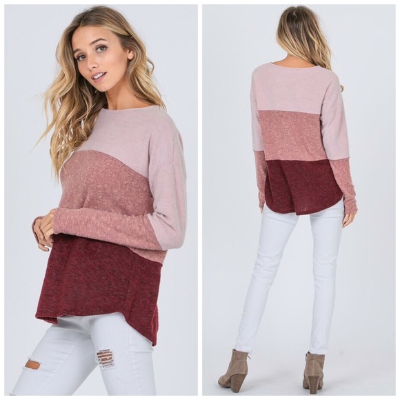 ❤️ LAST 1! Fuzzy, Flannel Color Bock Top - Picture 6 of 6